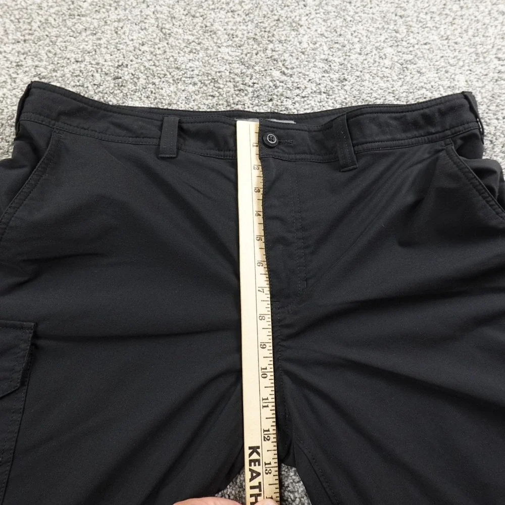 Eddie Bauer Pants Mens 38X30 Black Travex Fleece Lined Cargo Hiking Stretch Warm